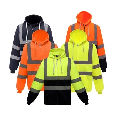 Bagaimana tekstur bahan Hoodie Reflektif Ritsleting?